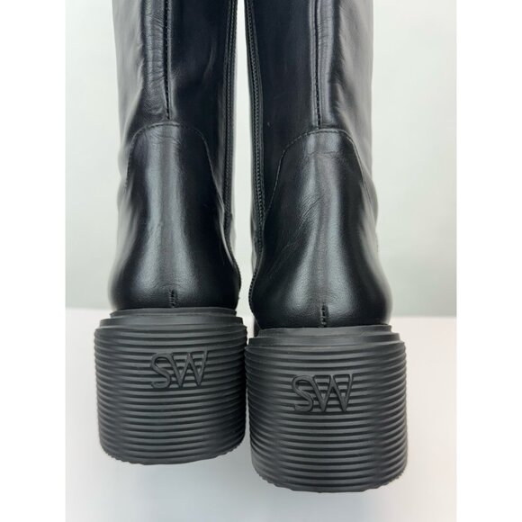 New Stuart Weitzman Soho Knee High Boot Black Leather Sz 7 - Picture 8 of 16